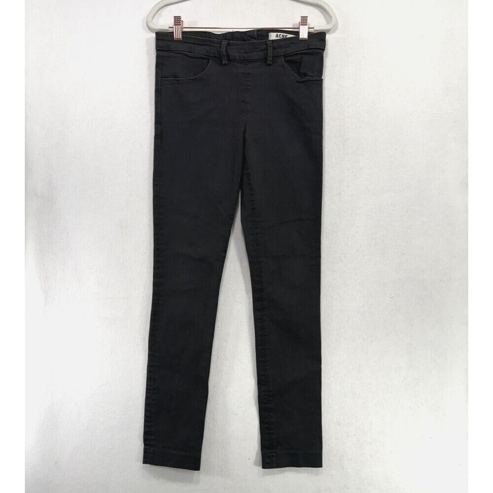 Acne Studios Jeans Women 29 Black Skin High Rise Skinny Stretch Denim Pants